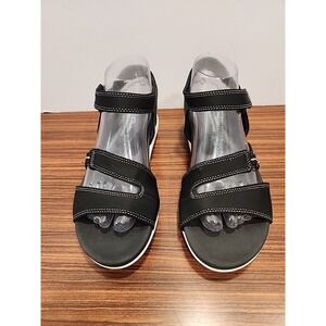 Clarks Cloudsteppers Black Machine Washable Sandal Glide Hi Shore Wmns Sz. 8.5M